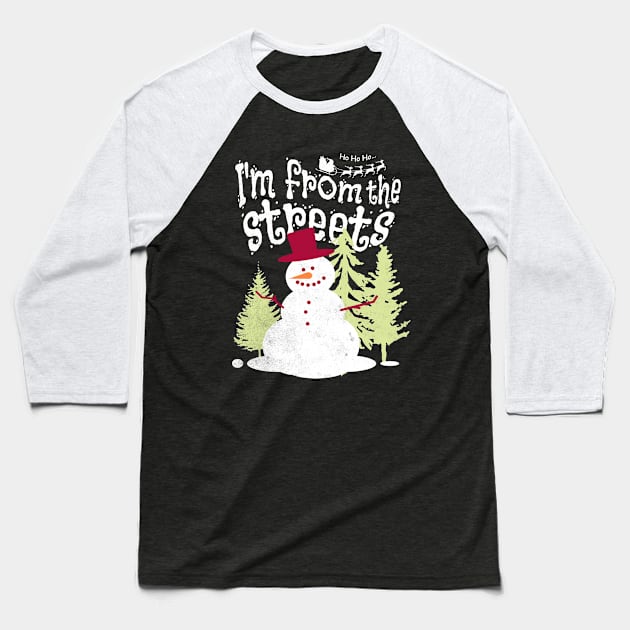 Christmas Snowman Costume a Sarcastic People Funny Baseball T-Shirt by alcoshirts